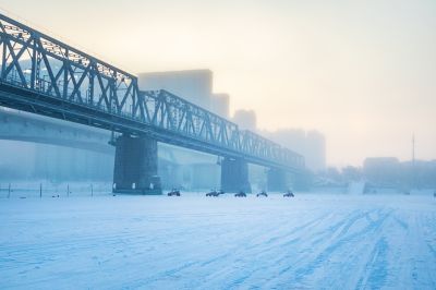 建设中的松花江雪人谷