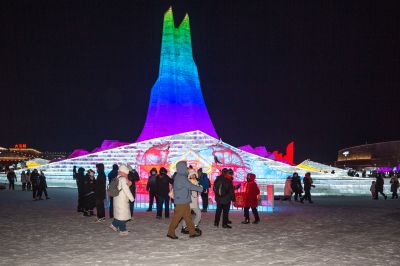 白天冰雪大世界美如画