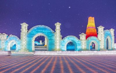 2024年冰雪大世界闭园前一天-下雪