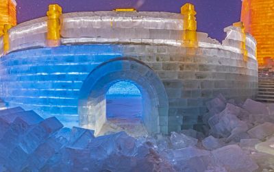 2024年冰雪大世界闭园前一天-下雪