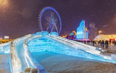 2024年冰雪大世界闭园前一天-下雪