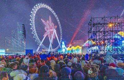 2024年冰雪大世界闭园前一天-下雪