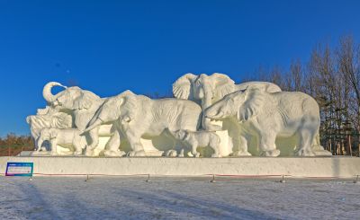即将闭园的太阳岛雪博会