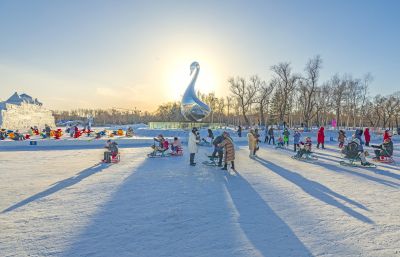 即将闭园的太阳岛雪博会