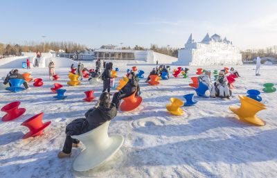 即将闭园的太阳岛雪博会