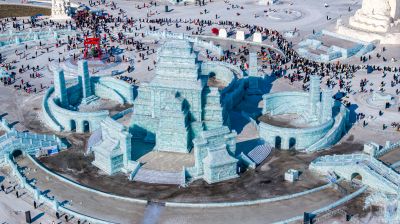 2024年第25姐哈尔滨冰雪大世界白天航拍