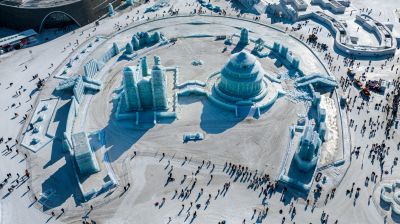 2024年第25姐哈尔滨冰雪大世界白天航拍