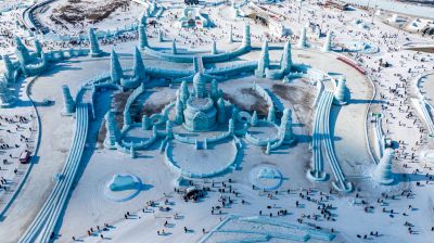 2024年第25姐哈尔滨冰雪大世界白天航拍