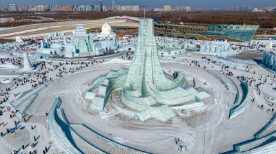 2024年第25姐哈尔滨冰雪大世界白天航拍
