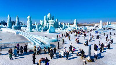 2024年第25姐哈尔滨冰雪大世界白天航拍