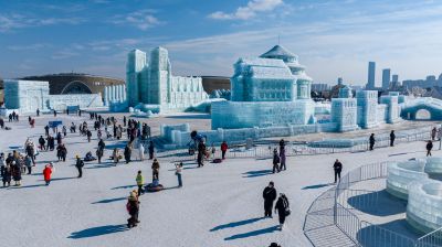 2024年第25姐哈尔滨冰雪大世界白天航拍