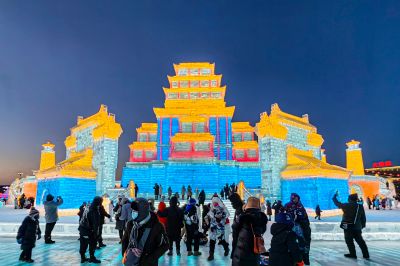 2024年第25姐哈尔滨冰雪大世界白天航拍
