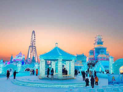 2024年第25姐哈尔滨冰雪大世界白天航拍