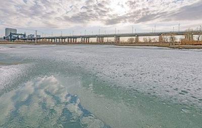 外滩湿地初春景色