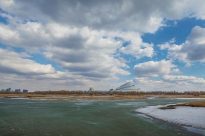 江畔初春风景