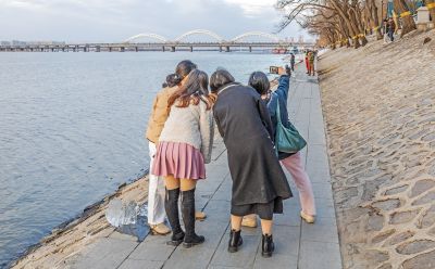松花江开江美景