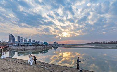群力外滩湿地 何家沟江畔景色 
