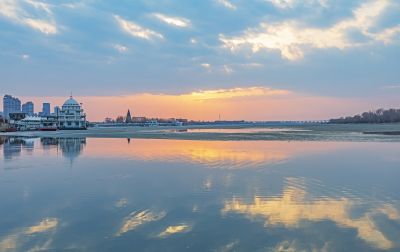 群力外滩湿地 何家沟江畔景色 