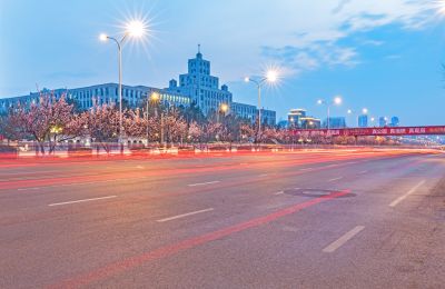 和兴路夜色春花