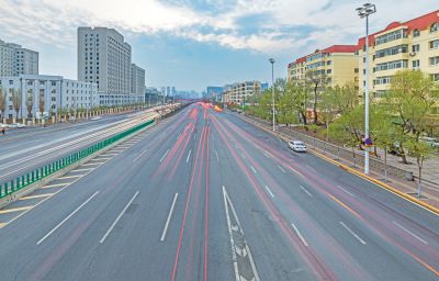 和兴路夜色春花