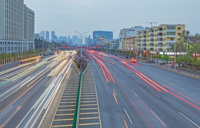 和兴路夜色春花