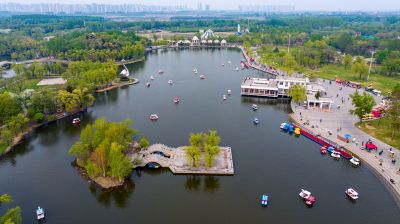 航拍—太阳岛公园