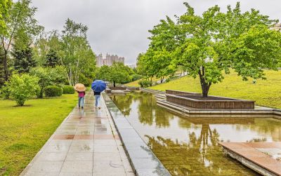 雨中的金河公园