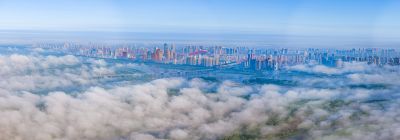 阳明滩大桥雾景