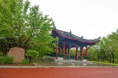 雨中的中国亭园2
