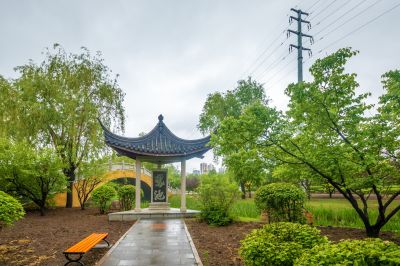 雨中的中国亭园2