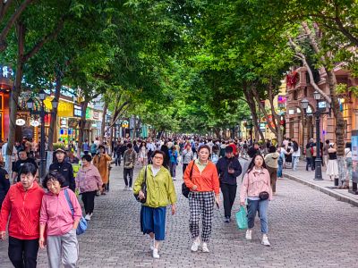 中央大街游客