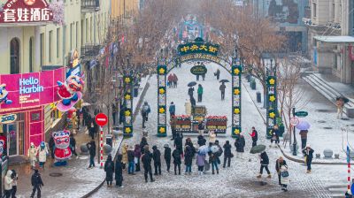 风雪中的中央大街