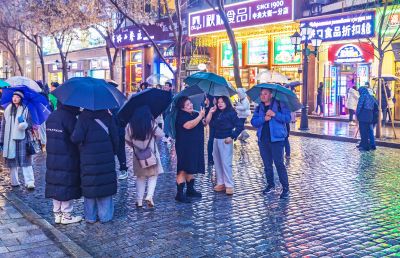 冬雨中的中央大街 