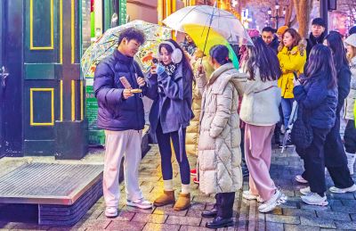 冬雨中的中央大街 