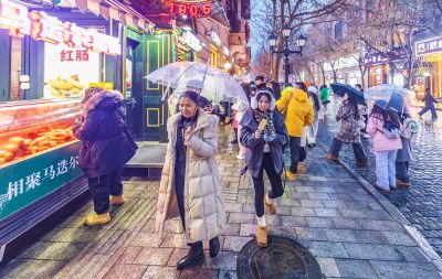 冬雨中的中央大街 