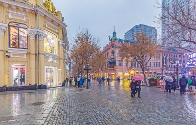 冬雨中的中央大街 