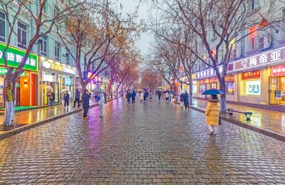 冬雨中的中央大街 
