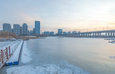 雪后的外滩湿地
