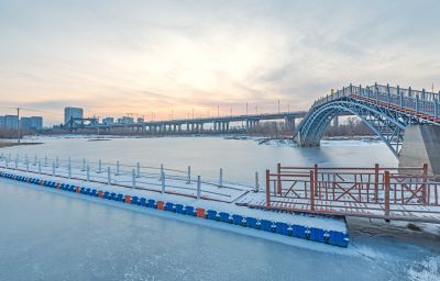 雪后的外滩湿地