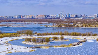 群力雪后风景