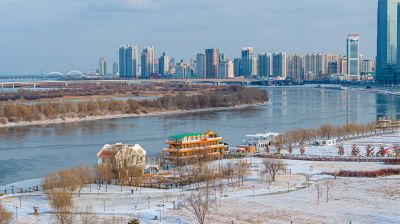 群力雪后风景