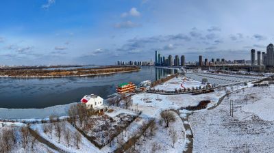 群力雪后风景