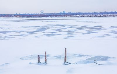 雪后的松花江畔 九站公园