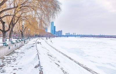 雪后的松花江畔 九站公园
