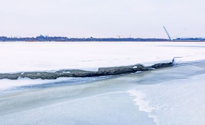 雪后的松花江畔 九站公园