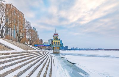 雪后的松花江畔 九站公园