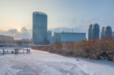 雪后的丁香公园