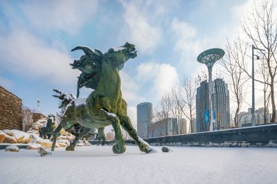 雪后的丁香公园