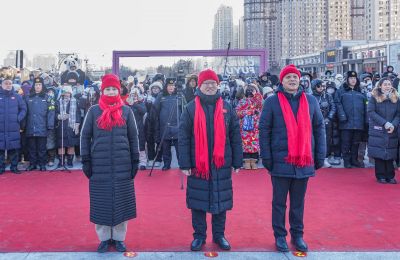 音乐长廊网红大雪人启动仪式 