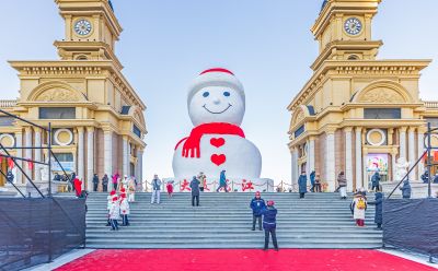 音乐长廊网红大雪人启动仪式 